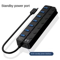 Hub USB 3.0 à 7 ports, modèle de transmission haute vitesse, avec connecteur diamant 7 en 1, accessoire informatique