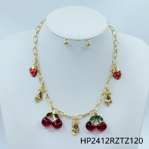 ชุดเครื่องประดับเนื้อค้อนสุดอินเทรนด์สำหรับผู้หญิงสร้อยคอจี้แฟชั่นสำหรับอุปกรณ์เสริมงานปาร์ตี้แบบสบายๆ - Product Image 1