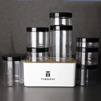 Envase PET Vacío de 150 ml con Tapa de Rosca, Envase Cosmético de Grado Alimenticio para Cuidado de la Piel, Gel para el Cabello y Recarga de Polvo