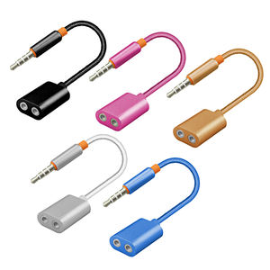 Hi-Fi เสียง3.5มิลลิเมตรชาย-หญิง2พอร์ต3.5มิลลิเมตรสายสัญญาณเสียง AUX syncwire หูฟังแยก - Product Image 1