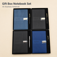 Ensemble cadeau personnalisé carnet A5 et stylo avec boîte, kit journal en cuir PU pour cadeaux de remerciement