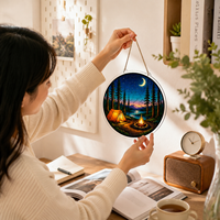 Pendentif de voiture Art Déco personnalisé en acrylique, ornement suspendu pour rétroviseur intérieur, thème Minuit, pour mariage, Noël, voyage