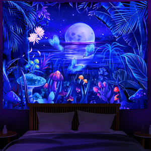 Décoration intérieure en tissu polyester durable pour chambre à coucher/salon <span class=keywords><strong>Tapisserie</strong></span> réactive aux UV suspendue au mur - Product Image 1