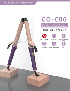 Barril <span class=keywords><strong>largo</strong></span> eléctrico de salón profesional, rizador de <span class=keywords><strong>pelo</strong></span> de varita ondulada de 25mm y 1 pulgada, rizador de cerámica calentado <span class=keywords><strong>con</strong></span> Clip - Product Image 4