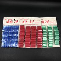 Mini sac à fermeture éclair en plastique imprimé, mini sac à fermeture éclair coloré personnalisé avec carte