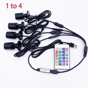 USB 5V RGB Dimmbarer <span class=keywords><strong>Mini</strong></span> 3W LED-Scheinwerfer Open <span class=keywords><strong>Cabinet</strong></span> Showcase Counter Jewell ery Light Drehbarer Winkel Deckens trahler 1 bis <span class=keywords><strong>4</strong></span> - Product Image 1