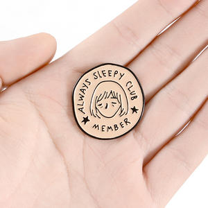 Always Sleep Club-Pin de solapa esmaltado, broche redondo, para amigos, regalos - Product Image 1