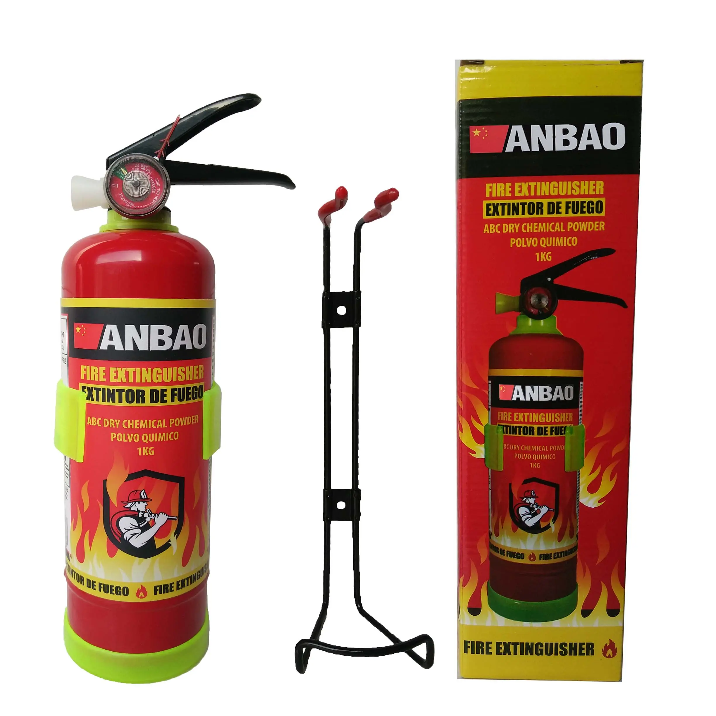 Mini extintor de incendios Equipo de seguridad portátil 1kg agente de polvo seco extintor de incendios