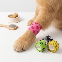 Pansement auto-adhésif pour animaux de compagnie, couleurs assorties, pansement auto-adhésif pour petits animaux, pansement cohésif imperméable pour animaux de compagnie