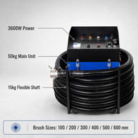 Machine de nettoyage de conduits d'air HVAC avec tête de brosse et tuyau – Solution professionnelle pour le nettoyage des conduits industriels