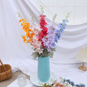 Commercio all'ingrosso delphinium artificiale blu <span class=keywords><strong>viola</strong></span> finta seta Delphinium stelo <span class=keywords><strong>lungo</strong></span> <span class=keywords><strong>fiore</strong></span> di giacinto per la casa di nozze - Product Image 1