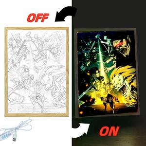 <span class=keywords><strong>Attaque</strong></span> sur <span class=keywords><strong>Titan</strong></span> Anime Figure Lumière Peinture Photo Cadre Levi Mikasa Action Collection Led Veilleuse <span class=keywords><strong>De</strong></span> Noë<span class=keywords><strong>l</strong></span> 2024 Enfants Cadeaux - Product Image 1
