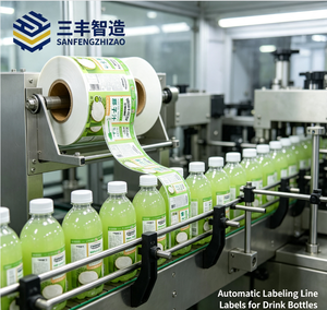 Étiquettes en papier autocollantes personnalisées Sanfengzhizao pour bouteilles de boissons, résistantes à l'eau, impression flexographique, noyau de 38 mm - Product Image 1