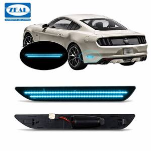 Kit d'éclairage d'ambiance LED bleu glacé personnalisé pour Ford Mustang 2015-2023, coque fumée, étanche, pour pare-chocs arrière et feux latéraux - Product Image 1
