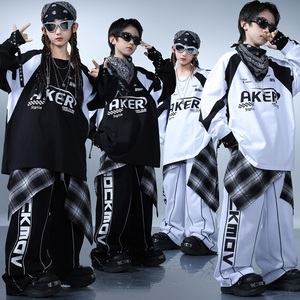 Conjunto de Ropa de Baile Hip Hop Personalizada para Niños y Niñas, Estilo Americano, para Actuaciones de Jazz y Streetwear - Product Image 1