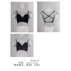 Gilet da donna taglia libera in maglia Crop Top abbigliamento alla moda per la stratificazione di camicette e camicie da donna - Product Image 1