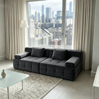Canapé modulaire pour salon, mousse haute densité avec accoudoirs, pour meubles d'appartement moderne