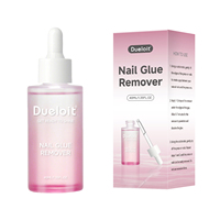 Dissolvant de colle à ongles doux sans acétone 40ml Bouteille rose pour faux ongles Étiquettes adhésives à colle solide