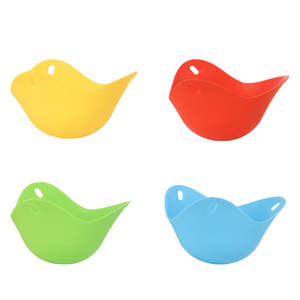 <span class=keywords><strong>Mini</strong></span> moldes de silicona antiadherentes de grado alimenticio para huevos, soportes novedosos para huevos cocidos para el desayuno - Product Image 2