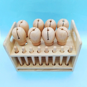 Kit de percussion en bois en gros, 8 pièces avec maillets et support portable, pour l'apprentissage musical préscolaire - Product Image 2