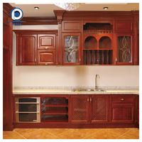 Armoire de cuisine en bois massif sur mesure Prima OEM ODM, placard en bois dur sans formaldéhyde pour cuisine de villa privée