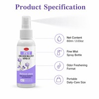Zourunan Spray Désodorisant pour Animaux Éliminateur d'Odeurs Brume Légère Rafraîchissante Florale pour Chiens Chats Soin à Domicile Désodorisant d'Ambiance 60ml Vente en Gros ODM