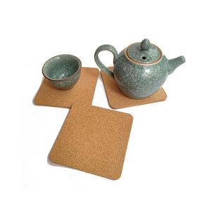 Square Round <b>Cork</b> <b>Coasters</b> Wholesale Custom Heat-resistant Non-slip Table Mat - Product Image 1