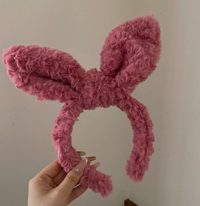 DAMAI Fournitures de Pâques Bandeaux pour cheveux roses, blancs et bruns durables avec oreilles de lapin pour la décoration de fête de Pâques - Product Image 4