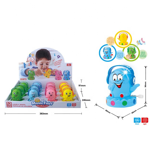 Забавная пластиковая заводная игрушка 12 шт. модель эльфа детская заводная игрушка с подсветкой и музыкой