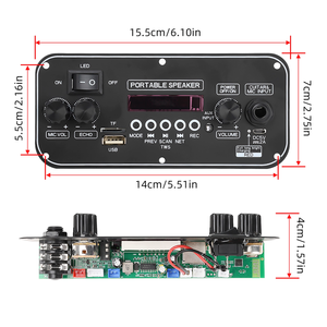 DC3.7-5V Lossless Car MP3 para <span class=keywords><strong>Bluetooth</strong></span> Decoding Board com 2*10W Portable Speaker Amplificador de Potência Módulos Eletrônicos e Kits - Product Image 3