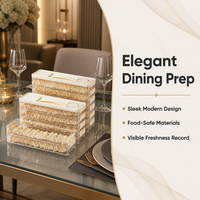 Boîte à raviolis en plastique de qualité alimentaire pour réfrigérateur et congélateur, rangement latéral pour espaces étroits, préservation et organisation