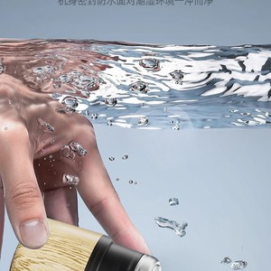 Afeitadora Eléctrica para Hombre, Mini Afeitadora Facial Portátil de Madera con Carga USB, Resistente al Agua IPX4, de Una Sola Cuchilla - Product Image 3