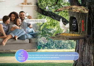 VESAFE basse puissance 4x Zoom Colibri Mini maison d'observation des <span class=keywords><strong>oiseaux</strong></span> Hd 3mp mangeoire à <span class=keywords><strong>oiseaux</strong></span> intelligente à énergie solaire avec caméra - Product Image 4