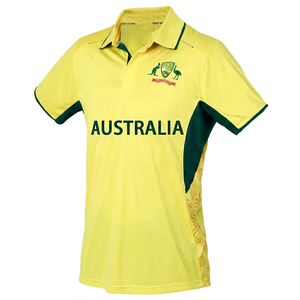 เสื้อคริกเก็ตออสเตรเลียปี 2024 ชุดแฟนบอลเหย้า รุ่นพิเศษฉลองครบรอบ ขนาดใหญ่พิเศษ สั่งทำได้ ระบายอากาศได้ดี พิมพ์ลาย - Product Image 1