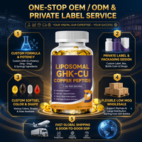 OUUSO OEM Marque Privée Gélules LIPOSOMALES GHK-CU 120 unités Complément Alimentaire 24 Mois pour la Santé des Cheveux, de la Peau, Anti-Âge et Antioxydant