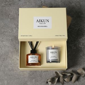 AIKUN Eco Friendly Glass Jar Freshening Fragrance <b>Diffuser</b> Private Label Candle Home Fragrance Set for Hotel <b>Room</b> - Product Image 1