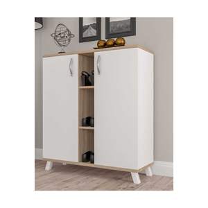 Ecem - Mueble de Almacenamiento de Madera Blanca de 5 Niveles, Multiusos, para Cocina, Zapatero y Organizador de Especias - Product Image 5