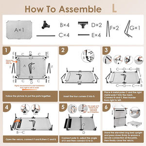 Fabrik stapelbar Outdoor-Camping wasserdicht hellgrau erhöht Hunde bett langlebig faltbar atmungsaktiv erhöht Haustier Katzen bett - Product Image 5
