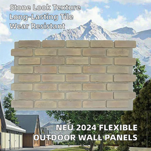 NEU 2024 Carreaux extérieurs en porcelaine antidérapants, panneaux de bardage mural avec texture imitation pierre pour revêtement de maison - Product Image 2