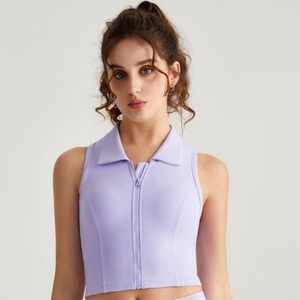 Soutien-gorge de <span class=keywords><strong>sport</strong></span> à fermeture éclair, haute résistance, antichoc, pour la course et le fitness, couleur chair, moulant, pour le yoga - Product Image 1