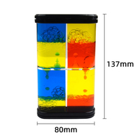 Jouet sensoriel personnalisable et coloré pour la décoration intérieure, avec bulles liquides colorées et minuterie de mouvement