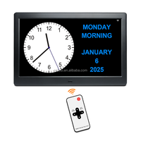 Pro jam kalender Digital cerdas Wifi, jam hari analog, alarm otomatis DST, pengingat obat, prakiraan cuaca, kalender Digital cerdas