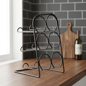 Estante para Vino Moderno, Independiente, para Encimera, Diseño Resistente al Óxido, Portátil, Ligero, ARD GLOBAL - Product Image 5