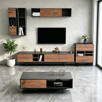 Meuble TV et table basse de salon en bois au design moderne et épuré Runwood