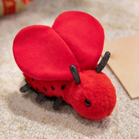Poupée en peluche mignonne de coccinelle rouge souris créative jouets en peluche animaux simulés créatifs pour enfants cadeau créatif