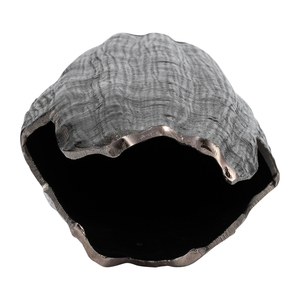 Vaso alto in metallo con texture moderna, vaso per fiori per decorare il soggiorno, da tavolo o da terra. - Product Image 6