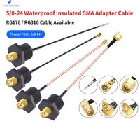 Câble d'extension d'antenne à montage sur panneau IP65 avec écrou de blocage et joint |   Câble coaxial à faible perte pour GPS, LoRa et IoT