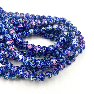 <span class=keywords><strong>Perline</strong></span> di Vetro Blu Navy da 6mm, 8mm, 10mm con Motivo Artistico, <span class=keywords><strong>Perline</strong></span> Sciolte Pronte per la Spedizione per Design di Moda Moderna - Direttamente dalla Fabbrica - Product Image 2