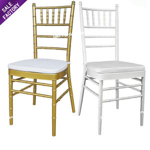 Chaises Tiffany Chiavari en acier doré pour événements, banquet, mariage, 20 ans d'expérience en usine - Product Image 1