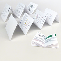 Brochure pliée en trois parties avec reliure à la selle, impression offset noir et blanc, manuel d'instructions, impression personnalisée